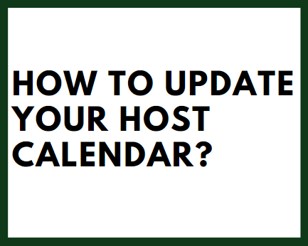 How To Update Your Host Calendar?